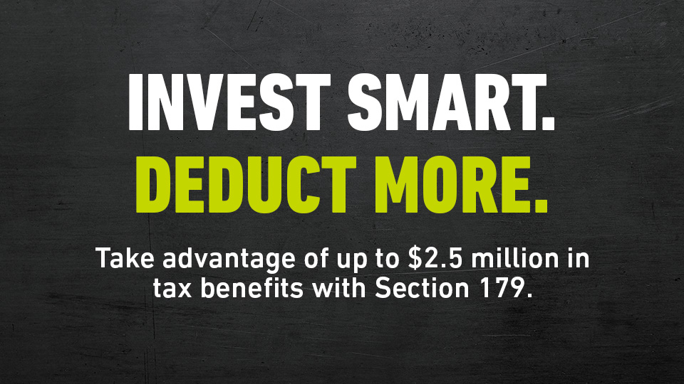 Invest Smart Deduct More with Section 179