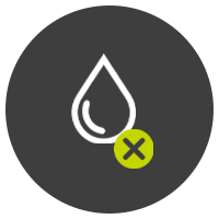 Oil drop with an x next to it