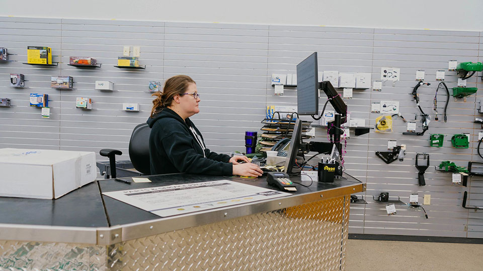 parts specialist at parts counter