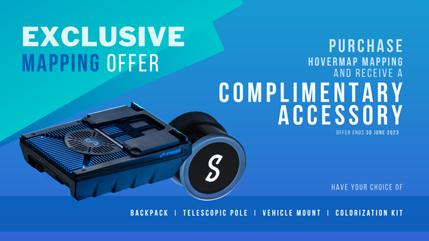 Complimentary Accessory Offer banner ad with purchase of Hovermap