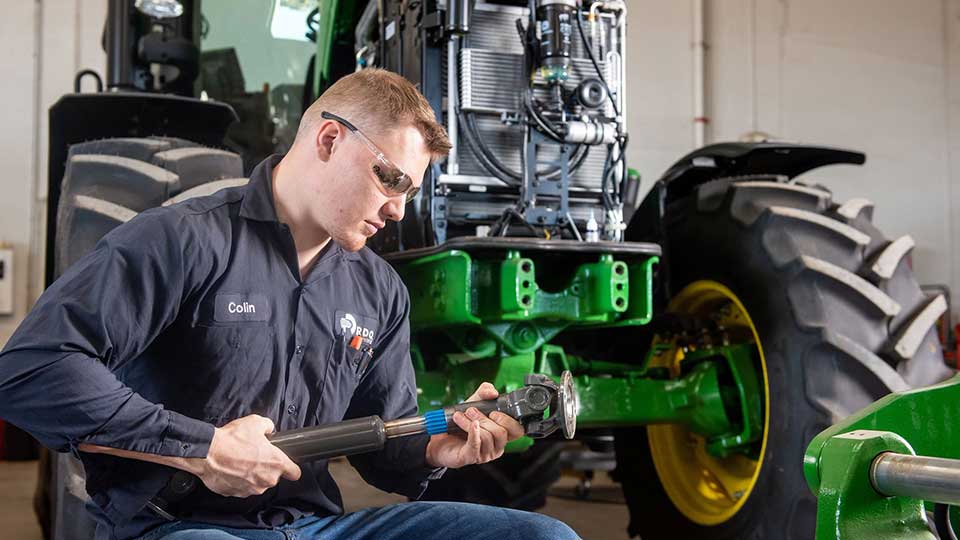 service technician working in the shop
