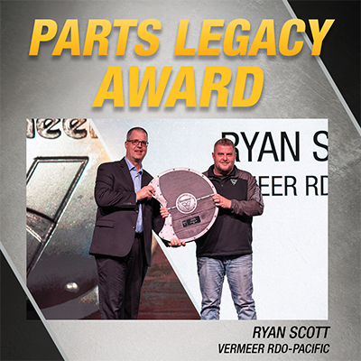 Vermeer Parts Legacy Award Winner Ryan Scott