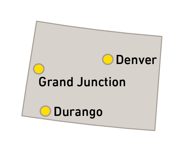 Map of Honnen Equipment stores in Colorado