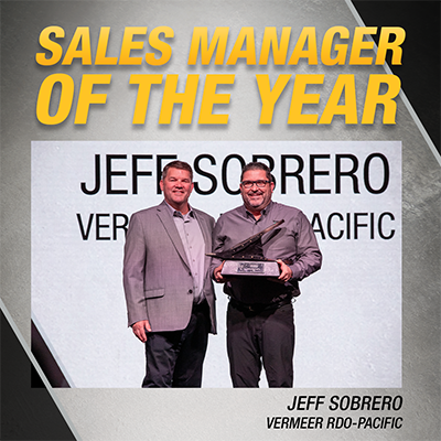 Vermeer Sales Manager of the Year 2023 - Jeff Sobero 