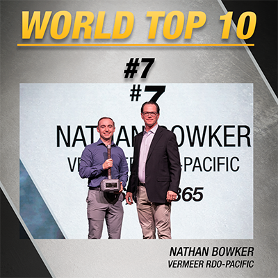 Nathan Bowker ranks in Vermeer's top sales professional in the world