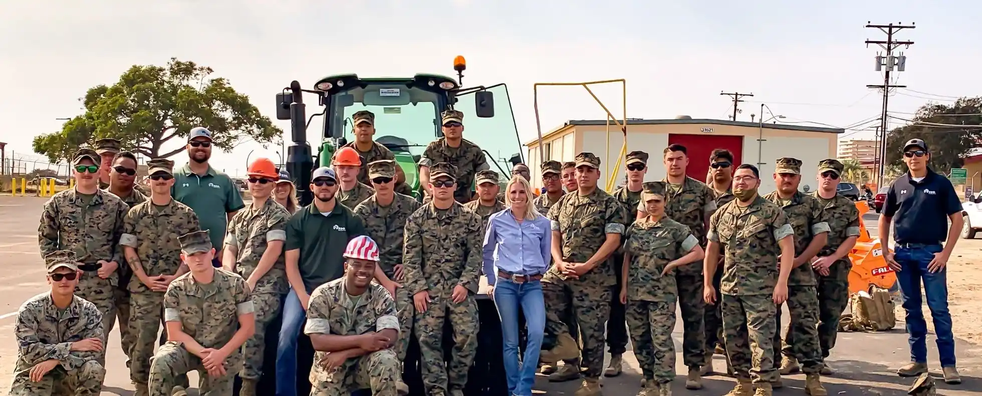 Team Members Partner for Tractor Training at Camp Pendleton Marine Corps Base