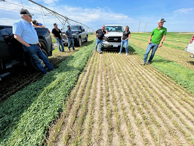 RDO team members in the field with Northwest Growers 