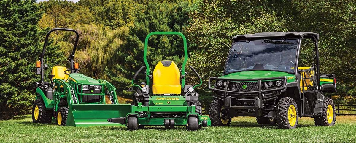 Compact Utility Tractor, Zero-Turn, and a Gator