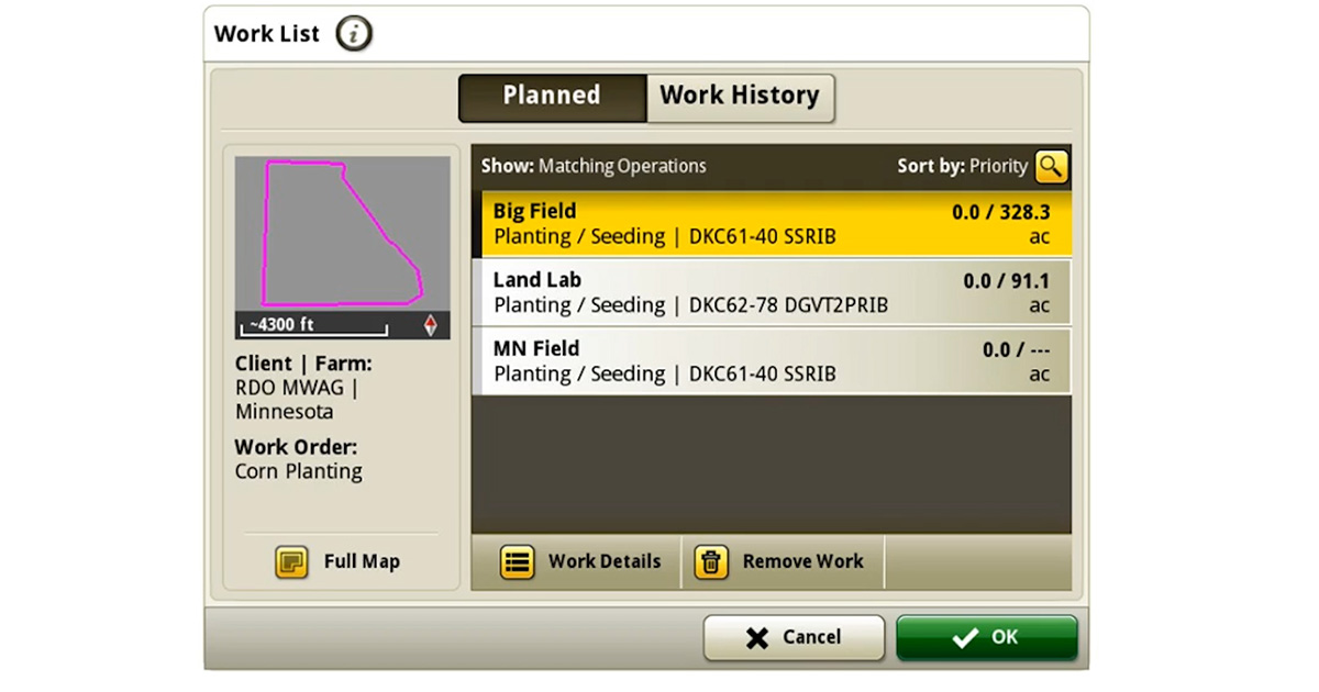 Get Started with Work Planner in the John Deere Operations Center RDO
